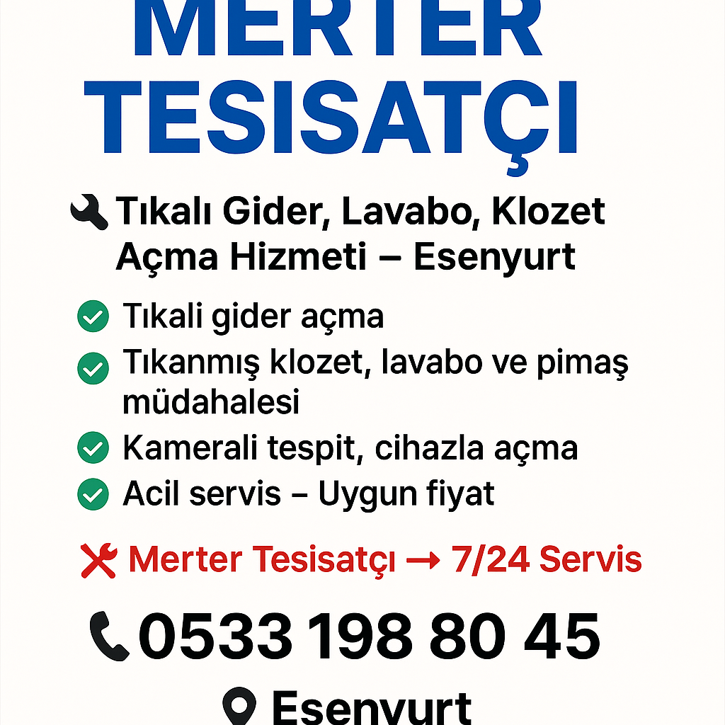 Merter Su tesisat